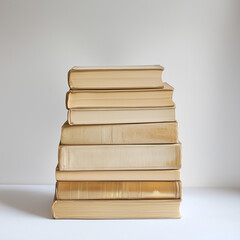 Books on White Background Isolated for Reading and Education Featuring Stack of Literature for Knowledge and Learning







