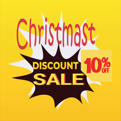 Christmast shopping discounts sale banner
