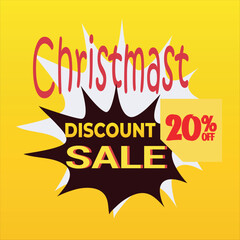 Christmast shopping discounts sale banner