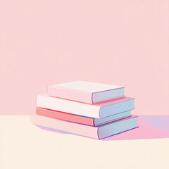 Books on White Background Isolated for Reading and Education Featuring Stack of Literature for Knowledge and Learning






