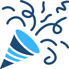 Confetti Solid Color Icon