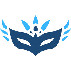 New Year'S Eve Mask Solid Color Icon