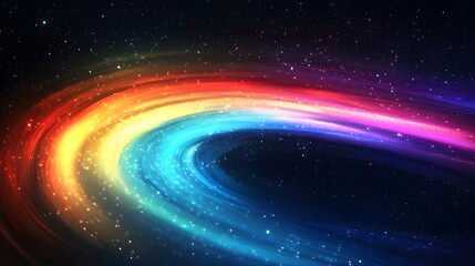 Obraz premium Cosmic Rainbow Swirl