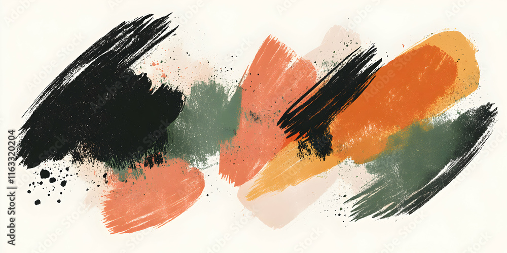 Poster abstract art: a collection of vibrant hues and bold brushstrokes create a dynamic and captivating ab