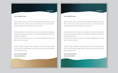 Letterhead template in Abstract style design