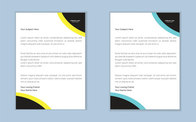 Modern corporate letterhead template design for your project, vector design.