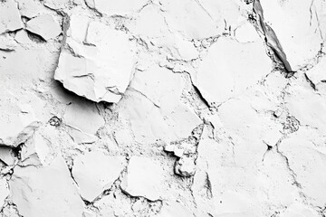 Fototapeta premium Cracked white clay texture background; ideal for design projects needing a distressed, raw feel. Perfect for adding texture to websites, posters, and other visual media.