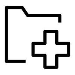 Fototapeta premium Folder Thin Icon