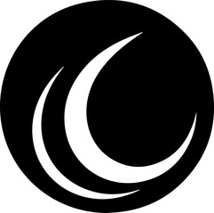 abstract black and white icon