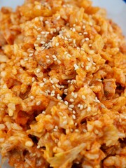 한국음식 매콤한 김치볶음밥 