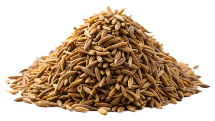 cumin seeds stack isolated on transparent background