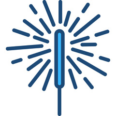 Festive Sparkler Blue Icon