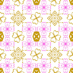Ikat fabric pattern, Thai silk pattern, seamless pattern.