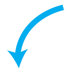 Curve  arrow icon on white background. flat style. arrow icon for your web site design, logo, app, UI. arrow indicated the direction symbol. curved arrow sign.