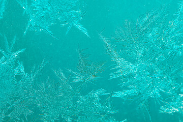 Ice Pattern on window in Winter time