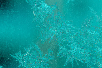 Ice Pattern on window in Winter time