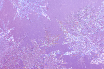 Ice Pattern on window in Winter time