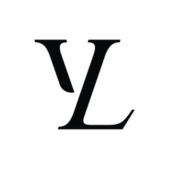 Yl or Ly logo design vector icon, YL vector logo. Y, L letters of the alphabet emblem