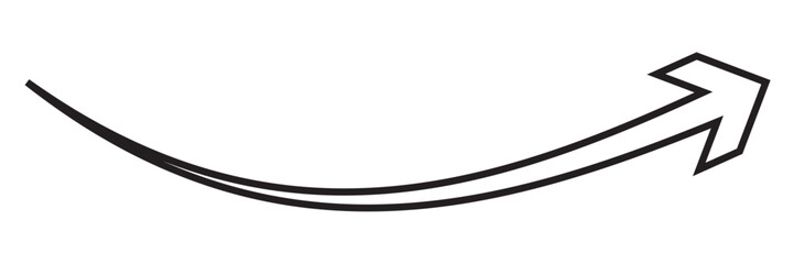 Curve  arrow icon on white background. flat style. arrow icon for your web site design, logo, app, UI. arrow indicated the direction symbol. curved arrow sign.