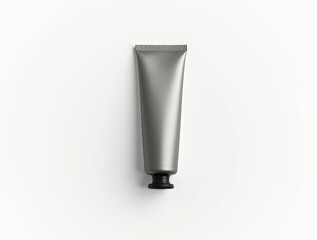 Sleek Silver Tube Mockup: A Clean and Minimalist Product Presentation