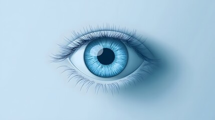 A Detailed Close Up Of A Light Blue Eye