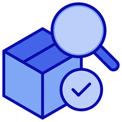 Product Inspection Blue Color Icon