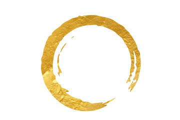 Gold round foil frame. Gold sparkle splatter border. Golden abstract foil frame. Splatter frames glitter. Gold stroke on transparent