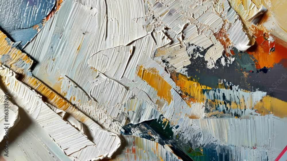 Aufkleber an intricate display of textured brushstrokes in vibrant colors, showcasing artistic expression and 