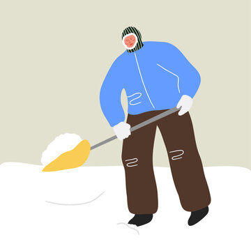 Person shoveling snow