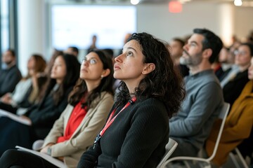 Obraz premium Attentive Audience at a Conference