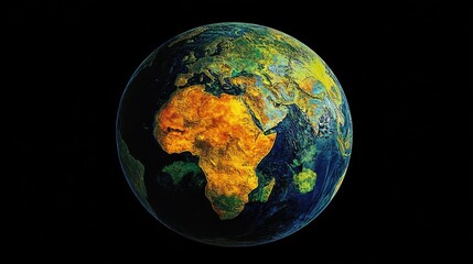 A visual representation of a planet Earth with a heat map overlay, highlighting areas most affected by global warming, conveying the urgency of climate action