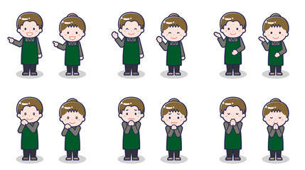 カフェ店員の男女 04