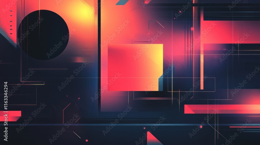 Poster background with squares