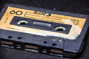 Vintage cassette with the inscription Blues 
