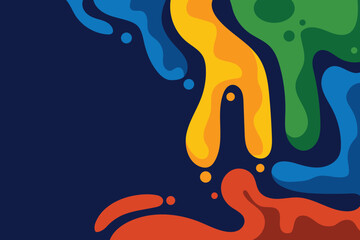 Colourful wavy abstract geometric background