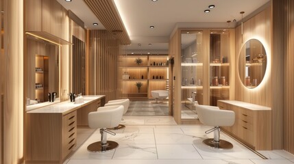 Modern beauty Salon interior, AI generated image