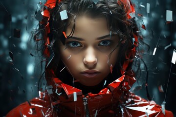 An individual impacted by cyberbullying