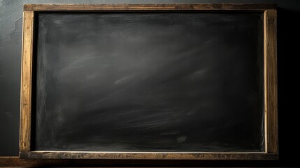 Blank Black Chalkboard Background	