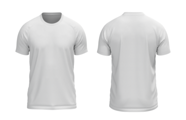 white round neck raglan shortsleeve tshirt jersey front and back view