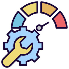 Optimization Outline Color Icon