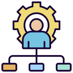 Fototapeta premium Stakeholder Outline Color Icon