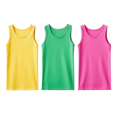 Colorful Sleeveless Tank Tops in Pastel Shades