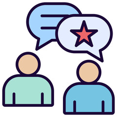 Feedback Outline Color Icon