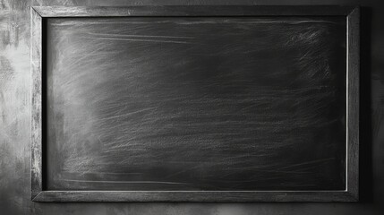 Blank Black Chalkboard Background	