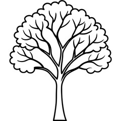 Abstract Tree Line Art for Modern Designs