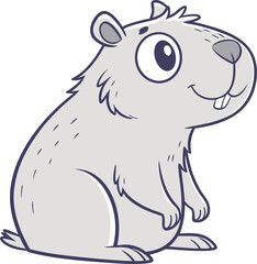 Obraz premium capybara silhouette for any art form - Capybara illustration - minimal capybara vector 