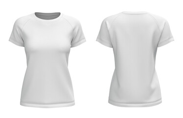 white women round neck raglan shortsleeve tshirt jersey front and back view