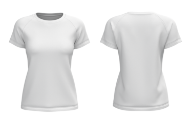 white women round neck raglan shortsleeve tshirt jersey front and back view