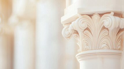 Naklejka premium Classical Column Capital Detail 