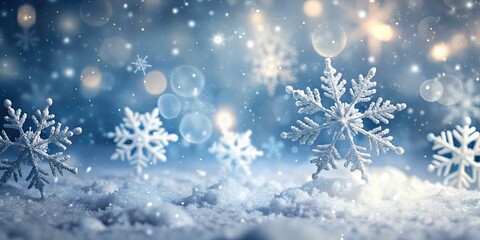 Minimalist Snowflakes on Transparent Background for Winter and Christmas Themes, Capturing the Essence of a Snowstorm in a Serene and Elegant Style
